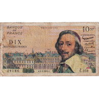 France, 10 Nouveaux Francs, Richelieu, 1963, C.253, TB+, Fayette:57.22, KM:142a - 10 NF 1959-1963 ''Richelieu''