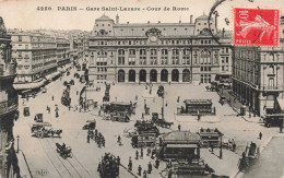 FRANCE - Paris - Gare Saint Lazare - Cour De Rome - Animé - Carte Postale Ancienne - Pariser Métro, Bahnhöfe