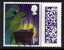 GB 2022 QE2 1st Christmas Barcode Holy Family Used SG 4733 ( M1163 ) - Usati