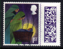 GB 2022 QE2 1st Christmas Barcode Holy Family Used SG 4733 ( M1163 ) - Gebraucht
