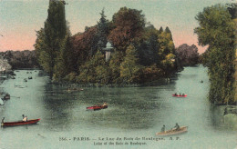 FRANCE - Paris - Le Lac De Bois De Boulogne - Colorisé - Carte Postale Ancienne - Parques, Jardines