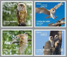 2023/10- COOK ISLAND - BARN OWLS        4V    MNH** - Aigles & Rapaces Diurnes