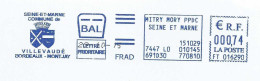 Ema Frama FT _ Armoiries De La Commune De Villevaudé - Enveloppe Entière - Archéologie