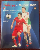 TURKEY -HUNGARY ,WORLD CUP  ,MATCH SCHEDULE ,2013 - Libri