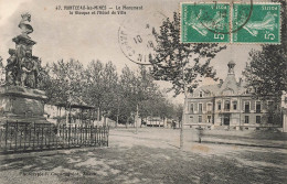 FRANCE - Montceau Les Mines - Le Monument Le Kiosque Et L'Hôtel De Ville  - Carte Postale Ancienne - Montceau Les Mines