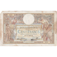 France, 100 Francs, Luc Olivier Merson, 1938, G.58938, TB, Fayette:25.17, KM:86b - 100 F 1908-1939 ''Luc Olivier Merson''