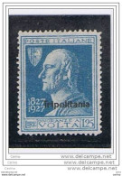 TRIPOLITANIA:  1927  A. VOLTA  -  £. 1,25  AZZURRO  N. -  SASS. 45 - Tripolitaine