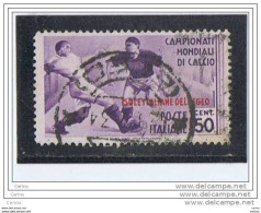 ISOLE  ITALIANE  DELL' EGEO:  1934  CALCIO  -  50 C. VIOLETTO  US. -  SASS. 77 - General Issues