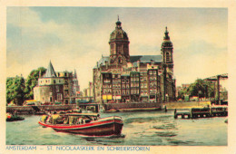 PAYS-BAS - Amsterdam - St Nicolaaskerk En Schreierstoren - Colorisé - Carte Postale Ancienne - Amsterdam