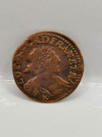 DOUBLE TOURNOIS 1640 K BORDEAUX LOUIS XIII BUSTE LAURE ET DRAPE / ROYALE - 1610-1643 Luigi XIII Il Giusto