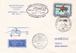 Hongarije, Hungary, Ungarn, Magyar ;special Cover And Postmark 1974 Helicopter Flight Szombathely To Budapest - Hélicoptères