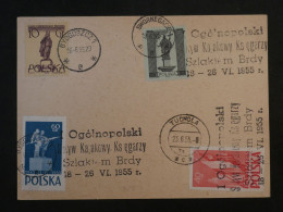 DD23  POLSKA  BELLE  CARTE  CURIOSITé 1955 +AFFRANCH. INTERESSANT+++ - Covers & Documents