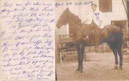 Us123 Man With A Horse New York Real Photo Brooklyn 1909 186 Montauk Avenue - Brooklyn