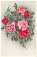 FLEURS PLANTES ARBRES - Fleurs - Un Bouquet De Roses - Colorisé - Carte Postale Ancienne - Flowers