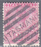 TASMANIA  SCOTT NO 77. USED  YEAR 1892  NICE SOCKED ON THE NOSE TASMANIA CANCEL - Gebraucht