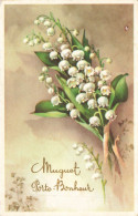 FLEURS PLANTES ARBRES - Fleurs - Un Bouquet De Muguets Porte Bonheur - Colorisé - Carte Postale Ancienne - Bloemen