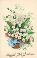FLEURS PLANTES ARBRES - Fleurs - Un Bouquet De Muguets Porte Bonheur - Colorisé - Carte Postale Ancienne - Flowers