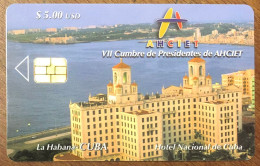 CUBA LA HABANA HÔTEL AHCIET TELEFONKARTE SCHEDA TARJETA PHONECARD PREPAID PREPAYÉE CALLING CARD - Kuba