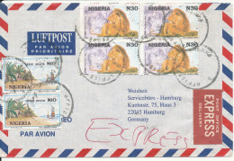 Nigeria Express Air Mail Cover Sent To Germany 1997 - Nigeria (1961-...)