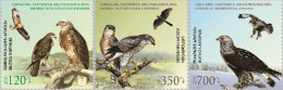 Mountain Karabakh Artsakh Armenia 2015 Flora And Fauna Of Artsakh Birds Of Prey Set Of 3 Stamps Mint - Aigles & Rapaces Diurnes