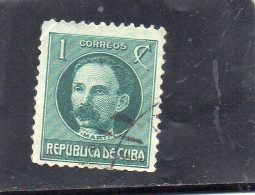 1917Cuba - José Marti - Gebruikt