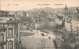 BELGIQUE - Liège - Place Du Théâtre - Panorama - Tramway - Carte Postale Ancienne - Liege