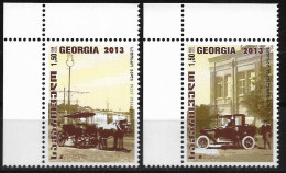 2013 Georgien Georgia Mi. 657-8**MNH   Europa: Postfahrzeuge - 2013