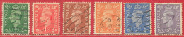 Grande-Bretagne N°209A à/to 214A (fond Clair) 1941 O - Oblitérés