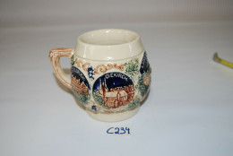 C234 Ancienne Chope En Grès - Souvenir De Luxembourg - Cups