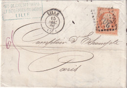 France N°23 Sur Lettre - TB - 1862 Napoleon III