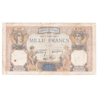 France, 1000 Francs, Cérès Et Mercure, 1938, W.3166, TTB, Fayette:38.9, KM:90c - 1 000 F 1927-1940 ''Cérès Et Mercure''