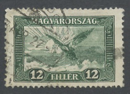 Hongrie - Hungary - Ungarn Poste Aérienne 1927-30 Y&T N°PA13 - Michel N°F430 (o) - 12fi Oiseau Turul - Usati