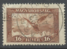 Hongrie - Hungary - Ungarn Poste Aérienne 1927-30 Y&T N°PA14 - Michel N°F431 (o) - 16fi Oiseau Turul - Oblitérés