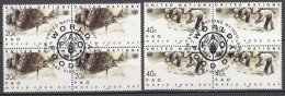 N° 410 Et N° 411 En Bloc De 4 - O - ( E 74 ) - Used Stamps