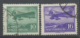 Hongrie - Hungary - Ungarn Poste Aérienne 1933 Y&T N°PA26 à 27 - Michel N°F502 à 503 (o) - Avion Justice For Hungary - Oblitérés