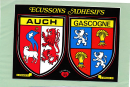 CPSM Ecussons Adhésifs - 2 Blasons  CATHARES  Non écrite éditeur APA POUX Albi - Auch