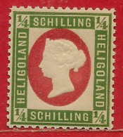 Heligoland N°5a 0,25S Carmin & Vert 1869-74 ** - Heligoland (1867-1890)