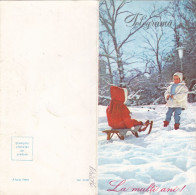 Winter WITH Sledding,TELEGRAM, TELEGRAPH, 1968, ROMANIA,cod.04/68,LTLx2 - Telegrafi