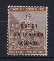 Rhodesia - BSAC: 1896   COGH 'British South Africa Company' OVPT    SG60     2d    MH   - Sonstige & Ohne Zuordnung