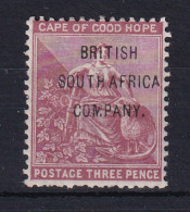 Rhodesia - BSAC: 1896   COGH 'British South Africa Company' OVPT    SG61     3d    MH   - Altri & Non Classificati