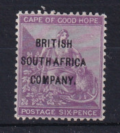 Rhodesia - BSAC: 1896   COGH 'British South Africa Company' OVPT    SG63     6d    MH    - Altri & Non Classificati