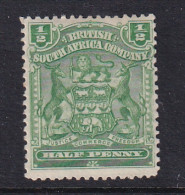 Rhodesia - BSAC: 1898-1908   Arms    SG75     ½d   Dull Bluish Green  MH    - Other & Unclassified