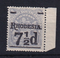 Rhodesia - BSAC: 1909/11   Arms 'Rhodesia' OVPT - Surcharge   SG116     7½d On 2/6d     MH    - Otros & Sin Clasificación