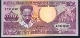 SURINAM  P133a 100 GULDEN 1986 UNC. - Surinam