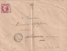 France N°17B Sur Lettre - TB - 1853-1860 Napoléon III.