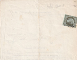 France N°19 Sur Lettre - B/TB - 1862 Napoleone III