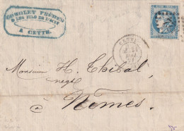 France N°46A Sur Lettre - TB - 1870 Bordeaux Printing