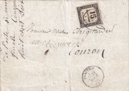France Taxe N°3 Sur Lettre - B/TB - 1859-1959 Lettres & Documents