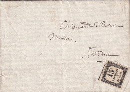 France Taxe N°3 Sur Lettre - TB - 1859-1959 Cartas & Documentos