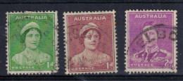 AUSTRALIE  1938-1942   N° 126,127,131       Oblitérés - Used Stamps